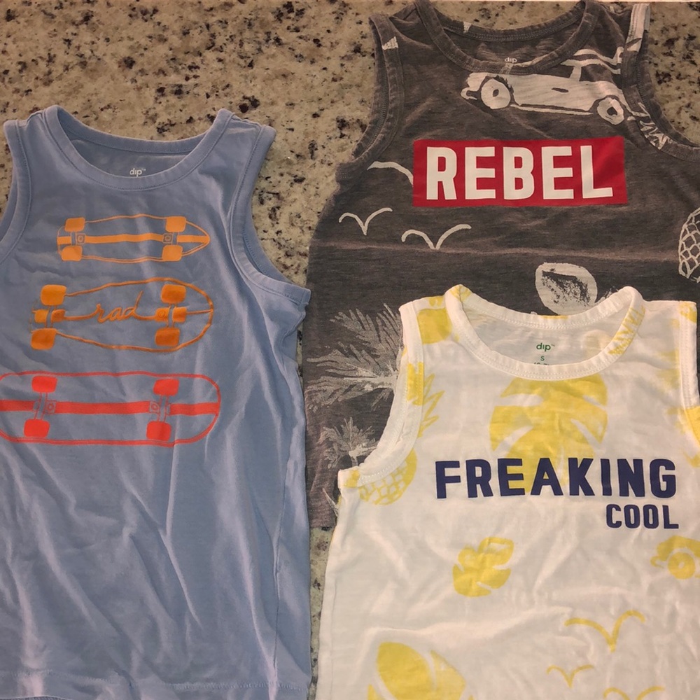 3 boys tanks